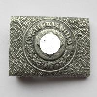 German aluminium ww2 belt buckle, COPY. Worn by private soliders of wehrmacht police and wehrmacht field gendarmerie.  Motto «Gott mit uns» on the buckle is characteristic for German Empire.