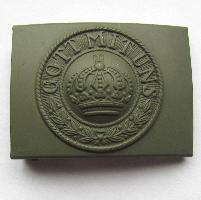 WW1 german steel Soldier belt buckle, COPY. The motto «Gott mit uns» knocked on a buckle is characteristic for German Empire.