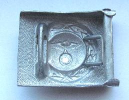 Aluminum German Reichsluftschutzbund belt buckle, COPY. Worn by National Air Raid Protection League members.