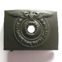 Steel german SS belt buckle, COPY. Worn by SS privates. The buckle is characterized by SS motto «Meine Ehre heißt Treue» (eng. My honour is called loyalty).