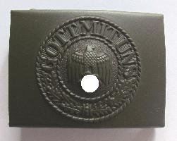 Steel german wehrmacht belt buckle, COPY. Worn by privates. The motto «Gott mit uns» knocked on a buckle is characteristic for German Empire.