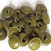 Russian ww2 brass buttons for shirt. Original army uniform round buttons.