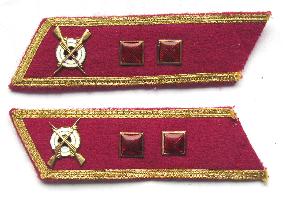 USSR Collar Tab. Red army infantry officer, Lieutenant. Type 1935, COPY.