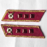 USSR Collar Tab. Red army Infantry officer, Head-Lieutenant. Type 1935, COPY.