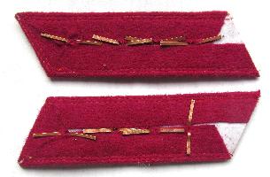 USSR Collar Tab. Red army Infantry officer, Head-Lieutenant. Type 1935, COPY.