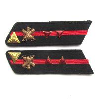 USSR Collar Tab. Chemical troops SERGEANT. Type 1935, COPY.