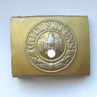 Aluminum german kriegsmarine belt buckle, COPY. The motto «Gott mit uns» knocked on a buckle is characteristic for German Empire.
