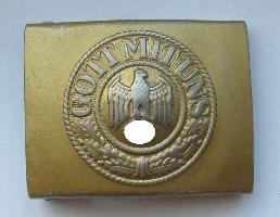 Aluminum german kriegsmarine belt buckle, COPY. The motto «Gott mit uns» knocked on a buckle is characteristic for German Empire.