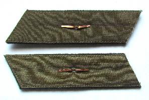 USSR Field Collar Tab. Red army officer, Sub-Lieutenant. Type 1941, COPY.