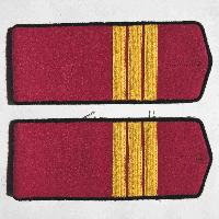 Everyday soviet shoulder boards for red army Infantry Sergeant. Type 1943, COPY. Everyday shoulder boards were supposed to be worn with golden emblems designating the branch of service and stencils denoting a part/unit.