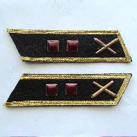 USSR Collar Tab. Red army artillery officer, Lieutenant. Type 1935, COPY