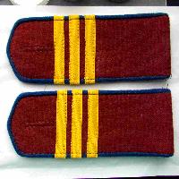 Everyday soviet shoulder boards for red army NKVD petty officer (Sergeant). Type 1943, COPY. Everyday shoulder boards were supposed to be worn with golden emblems designating the branch of service and stencils denoting a unit.  However, in everyday life th