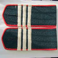 Everyday soviet shoulder boards for red army medic petty officer (Sergeant). Type 1943, COPY. Everyday shoulder boards were supposed to be worn with golden emblems designating the branch of service and stencils denoting a unit. However, in everyday life th