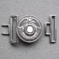Aluminum german SS officer belt buckle, COPY. . The buckle is characterized by SS motto «Meine Ehre heißt Treue» (eng. My honour is called loyalty).