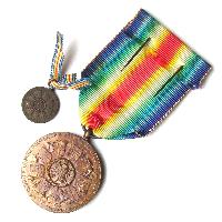 Allied Victory Medal 1918 and miniature