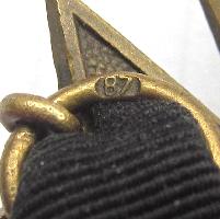 2nd class with swords, hallmark 87, bronze