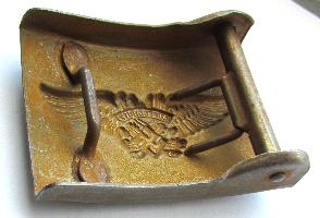 Steel ww2 german Luftschutz belt buckle, COPY. Worn by civil defens members.